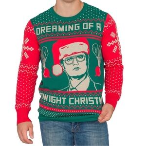 The Office Dreaming of a Dwight Christmas Sweater Beets Red Green Men’s M